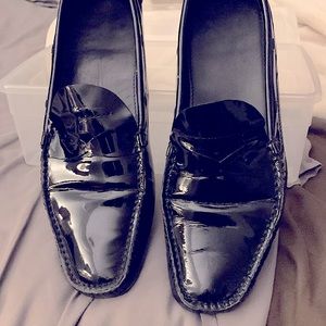Authentic Prada Black Patent Driving Shoes